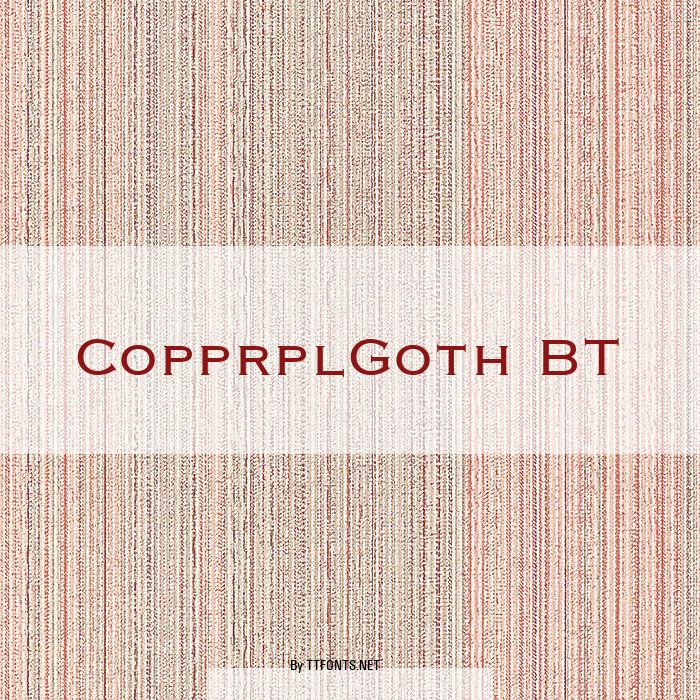CopprplGoth BT example