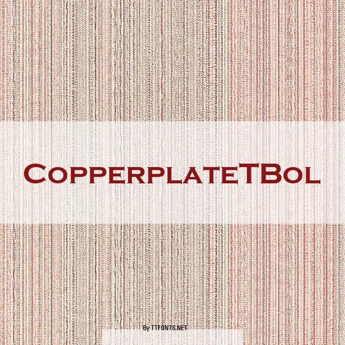 CopperplateTBol example