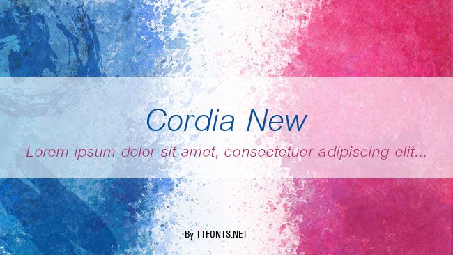 Cordia New example