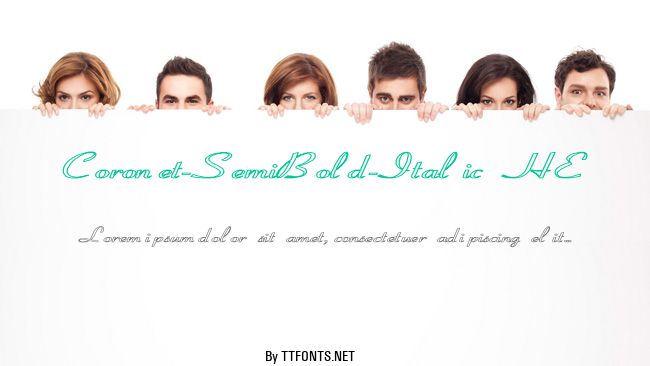 Coronet-SemiBold-Italic HE example