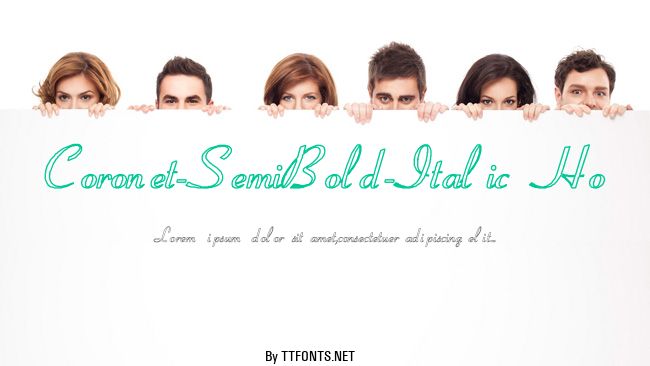 Coronet-SemiBold-Italic Ho example