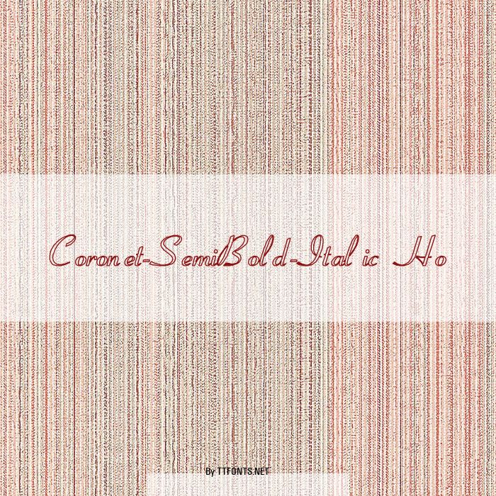 Coronet-SemiBold-Italic Ho example