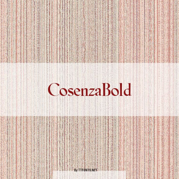 CosenzaBold example