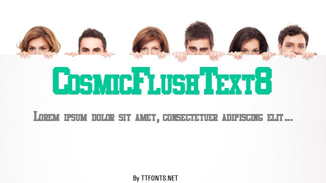 CosmicFlushText8 example