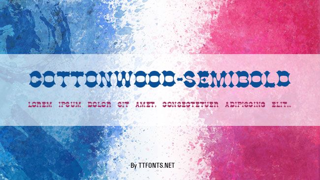 Cottonwood-SemiBold example