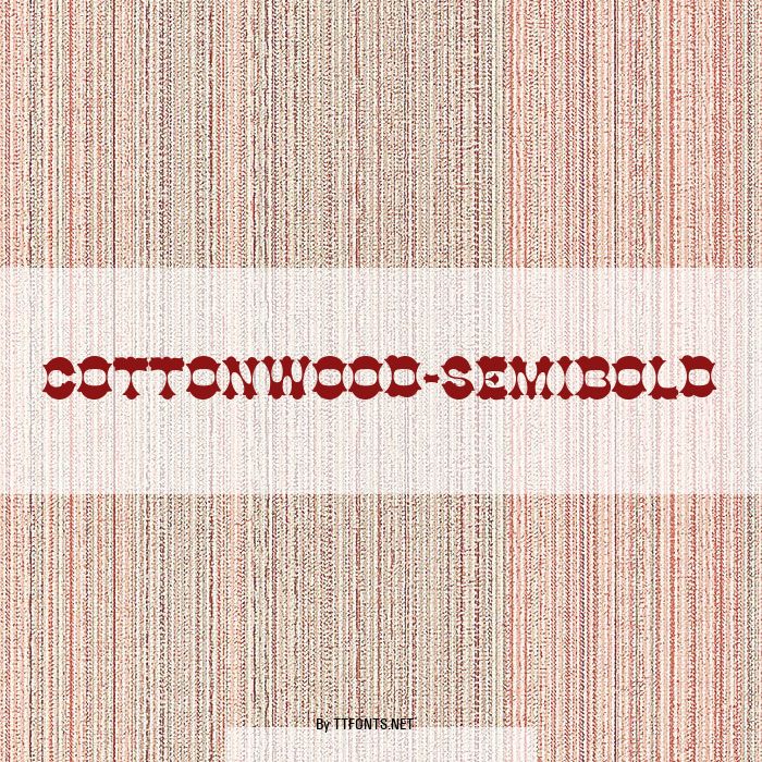Cottonwood-SemiBold example