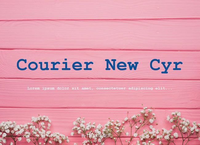 Courier New Cyr example