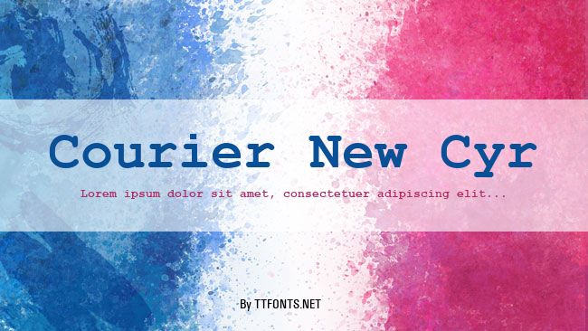 Courier New Cyr example