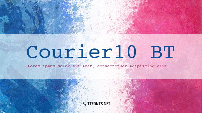 Courier10 BT example