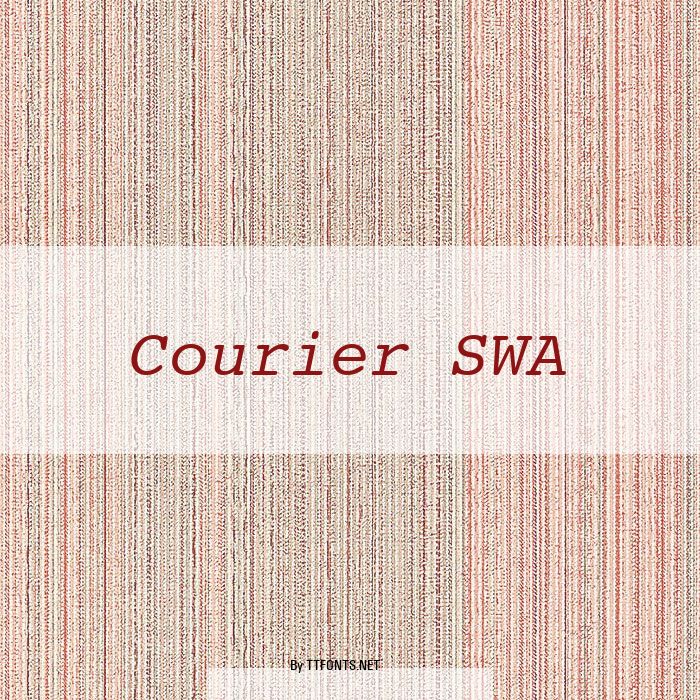 Courier SWA example