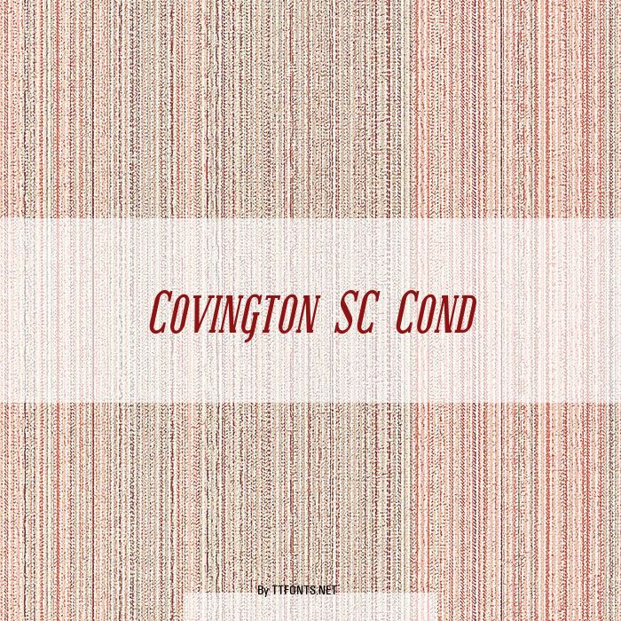 Covington SC Cond example