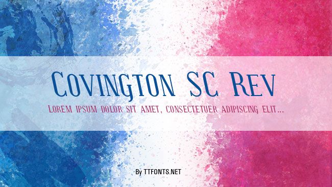 Covington SC Rev example