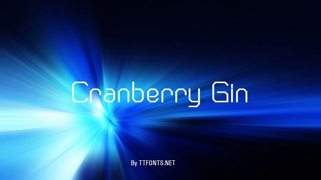 Cranberry Gin example