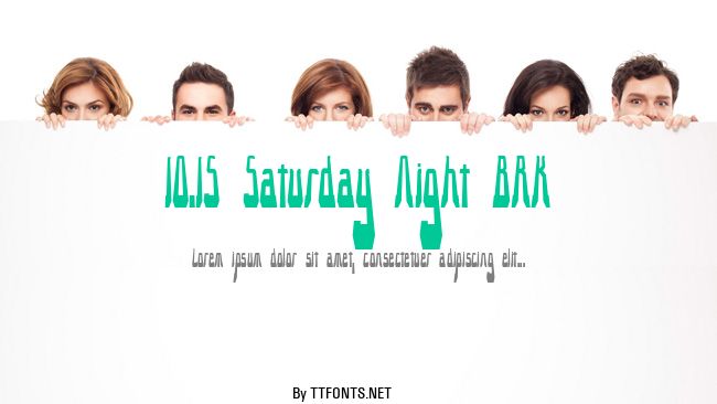 10.15 Saturday Night BRK example