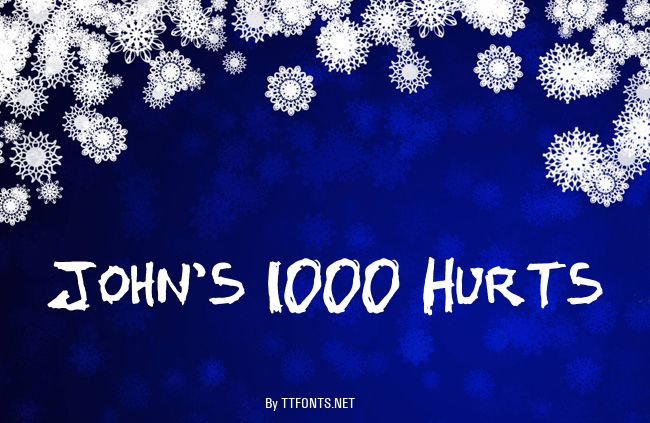 John's 1000 Hurts example