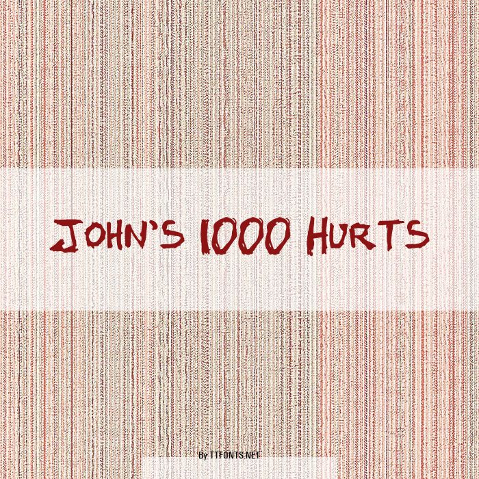 John's 1000 Hurts example