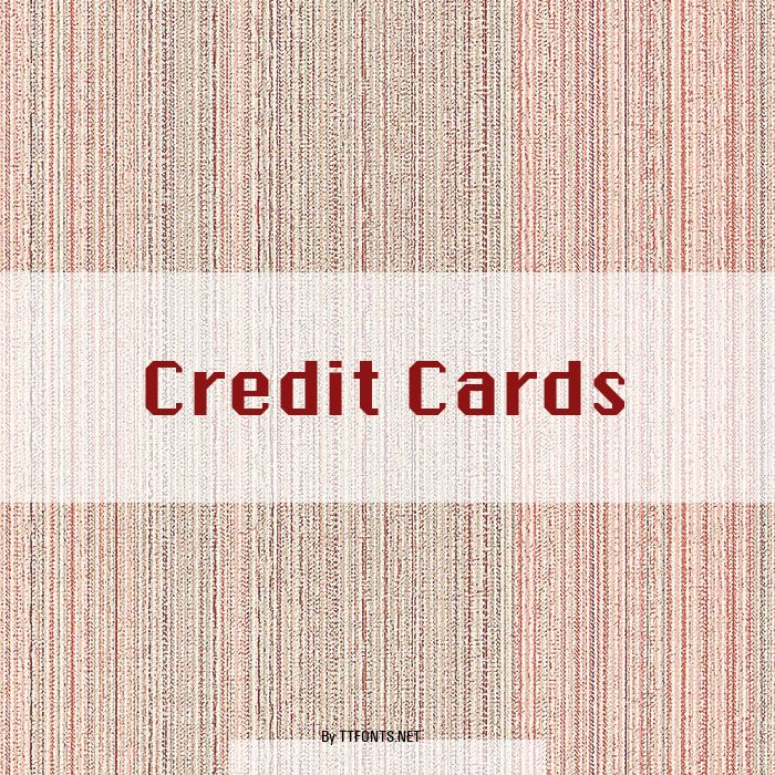 Credit Cards example