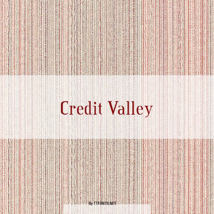 Credit Valley example