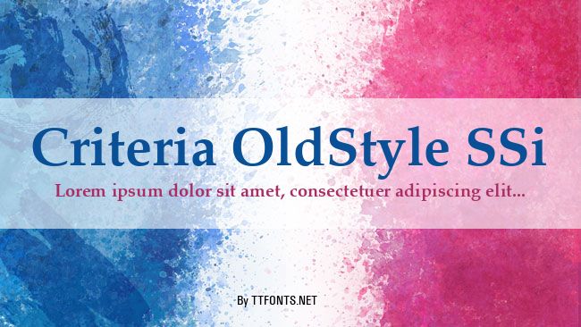 Criteria OldStyle SSi example