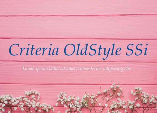 Criteria OldStyle SSi example