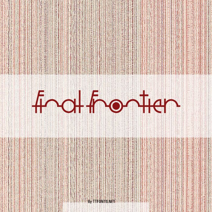 Final Frontier example