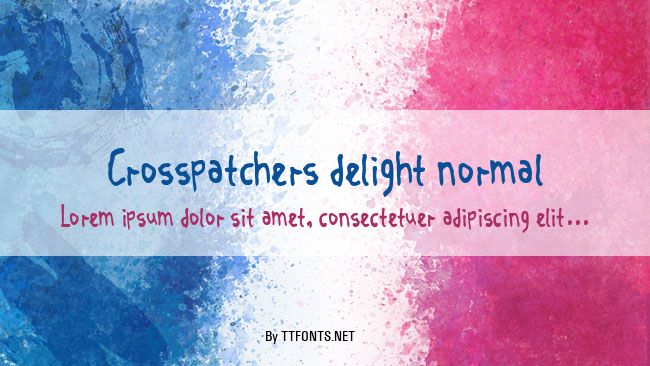 Crosspatchers delight normal example