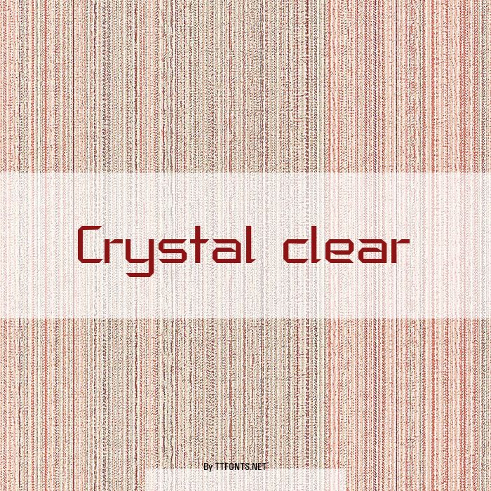 Crystal clear example