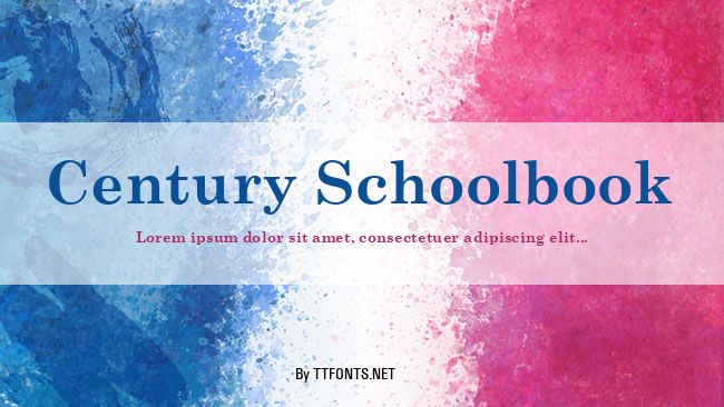Century Schoolbook example