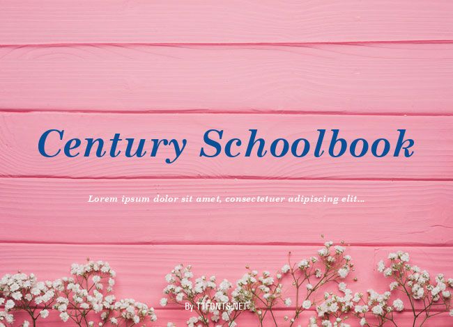 Century Schoolbook example