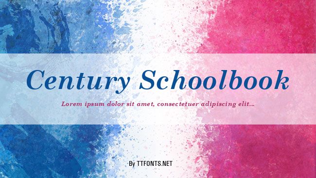 Century Schoolbook example