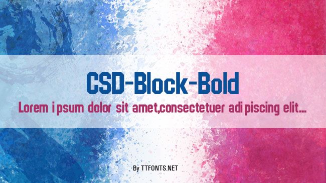 CSD-Block-Bold example