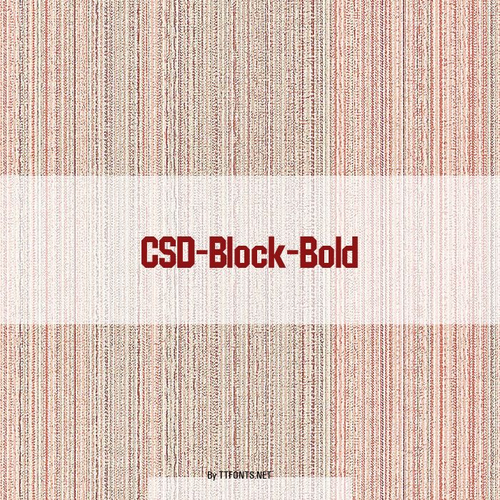CSD-Block-Bold example