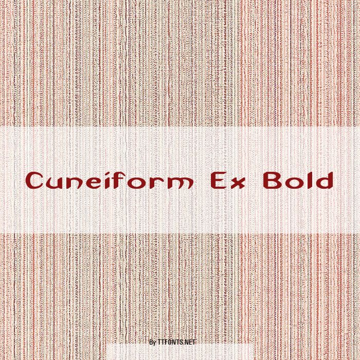 Cuneiform Ex Bold example