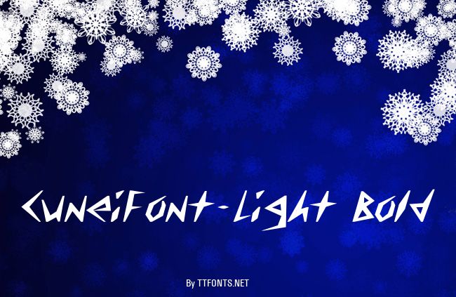 CuneiFont-Light Bold example