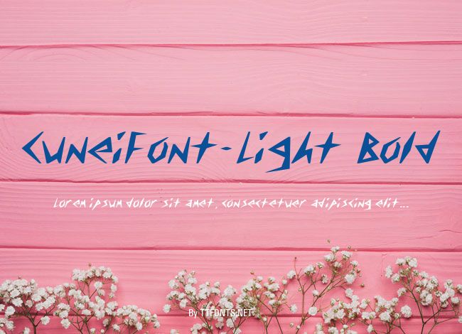 CuneiFont-Light Bold example