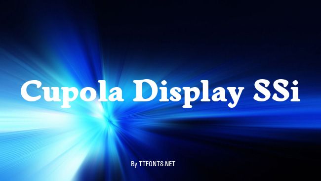 Cupola Display SSi example