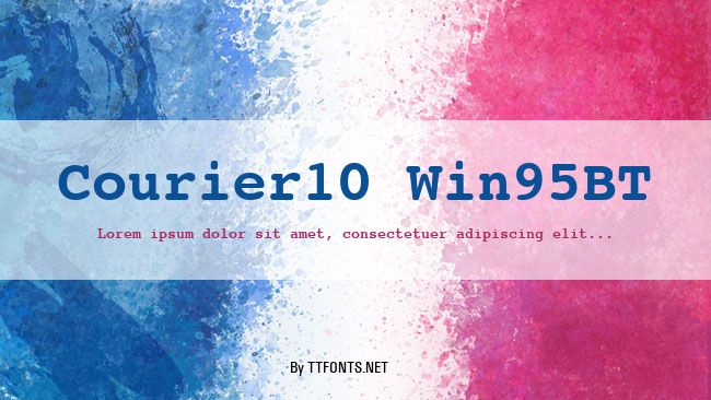 Courier10 Win95BT example