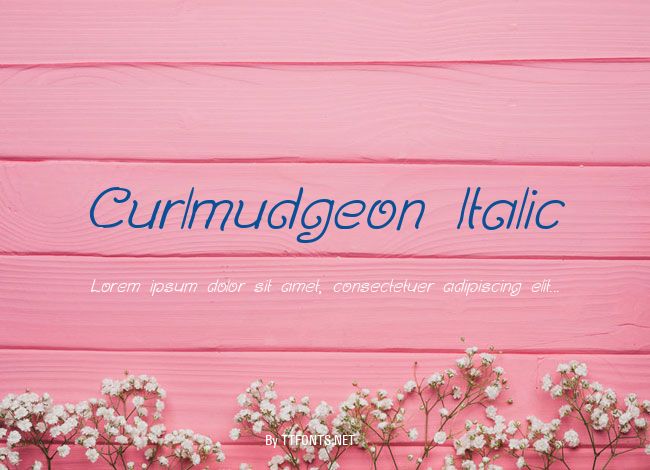 Curlmudgeon Italic example