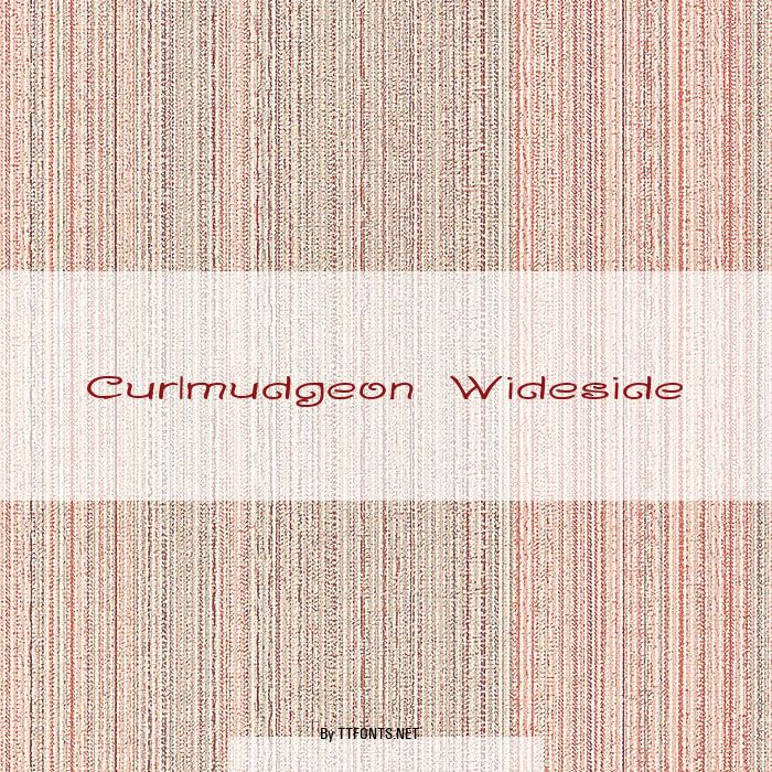 Curlmudgeon Wideside example