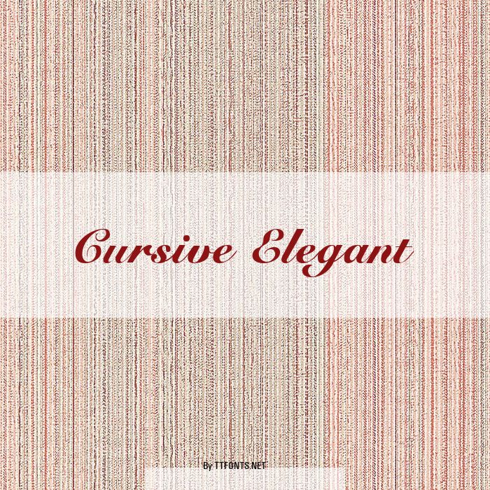 Cursive Elegant example