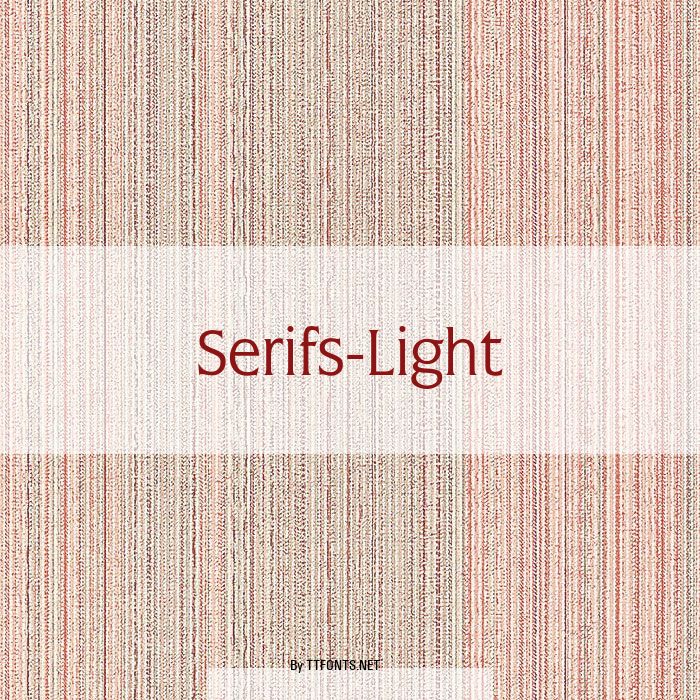 Serifs-Light example