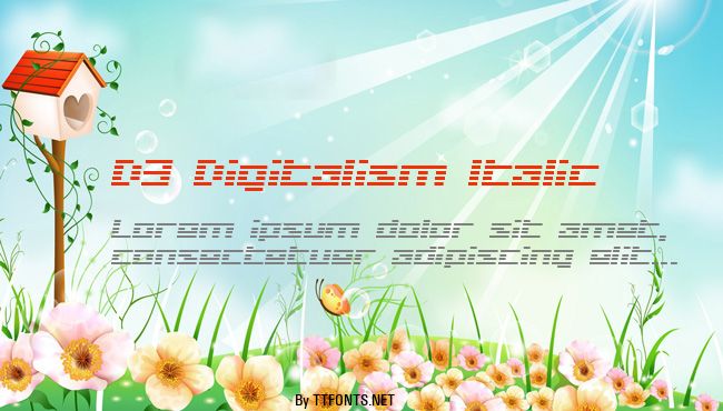 D3 Digitalism Italic example