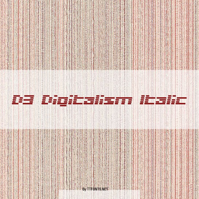 D3 Digitalism Italic example