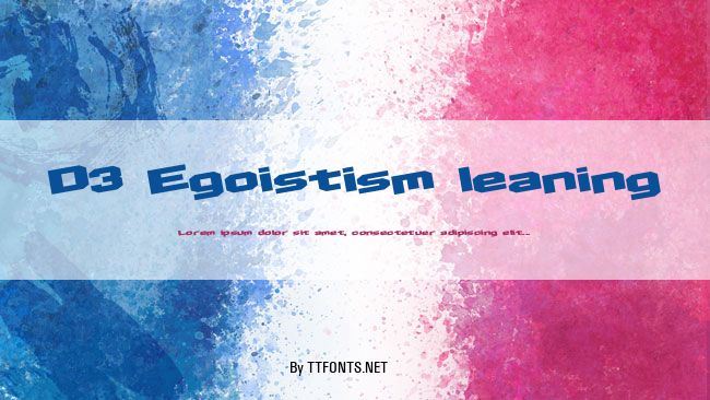 D3 Egoistism leaning example