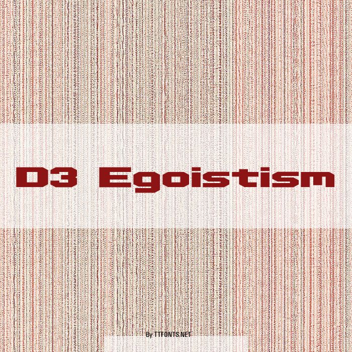 D3 Egoistism example