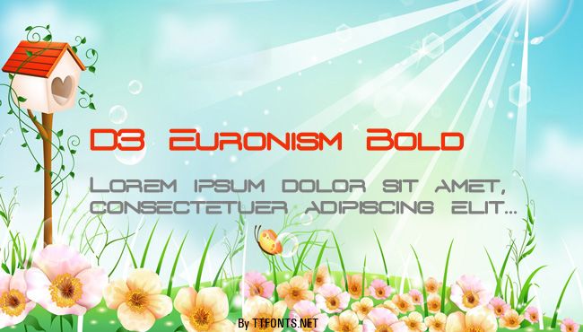D3 Euronism Bold example