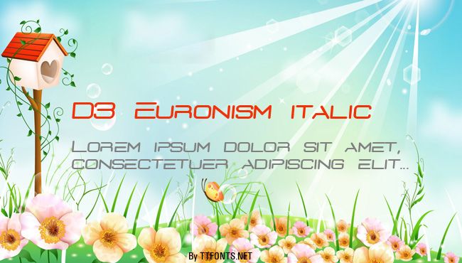 D3 Euronism italic example