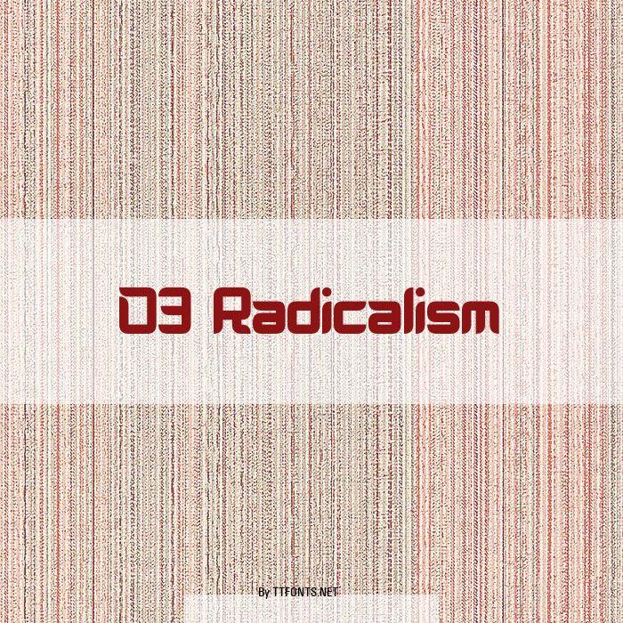 D3 Radicalism example