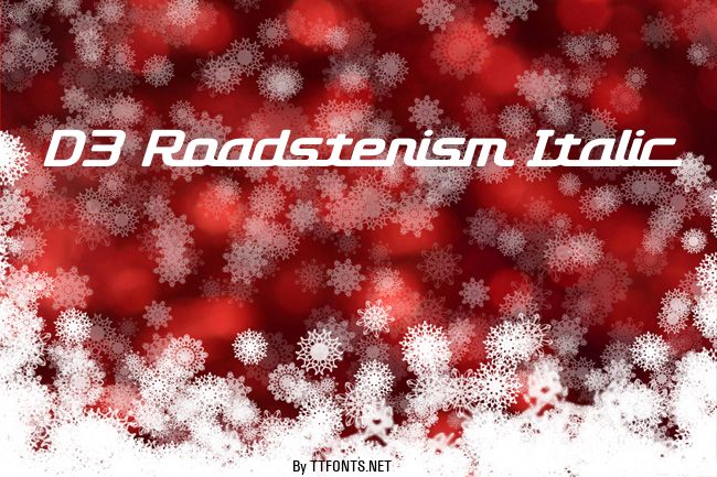 D3 Roadsterism Italic example