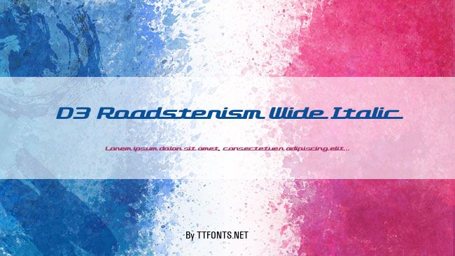 D3 Roadsterism Wide Italic example